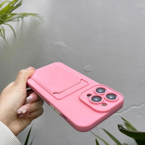 Pink Iphone 11 phone case with card slot​ - Picture 2 of 4